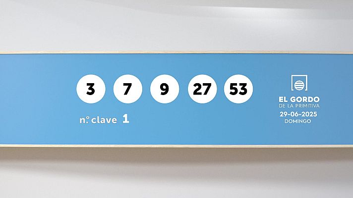 SELAE - Sorteo de la Lotería Gordo de la Primitiva del 29/06/2025