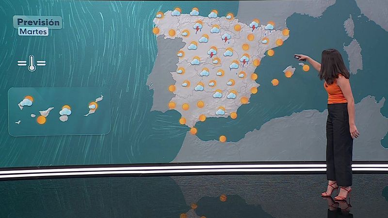 Máximas elevadas generalizadas y tormentas en el interior peninsular - El tiempo | Ver
