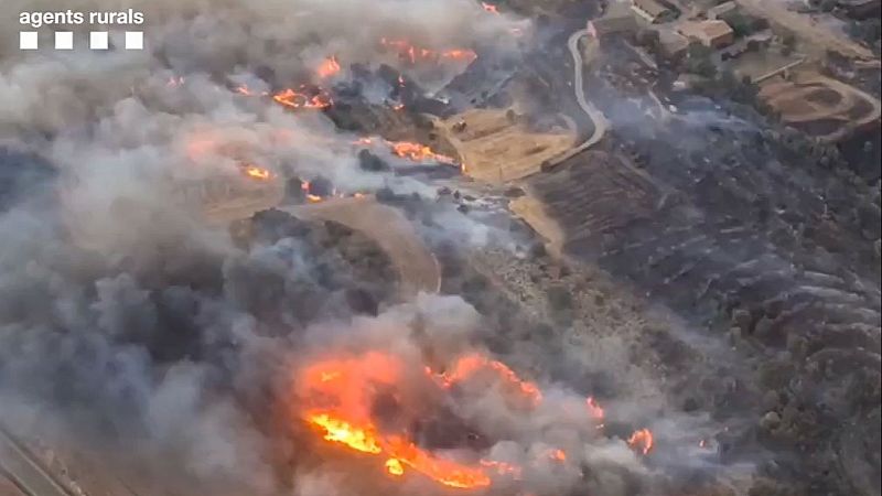 La huella del incendio de Lleida, desde el aire