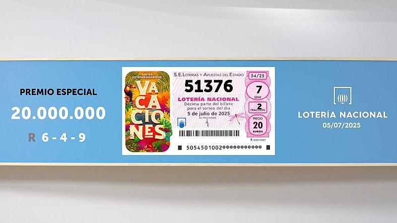Sorteo de la Lotería Nacional del 05/07/2025 - Ver ahora