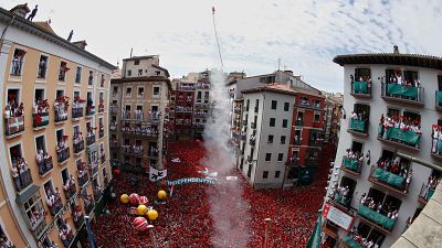 El Chupinazo arranca los Sanfermines con un "Viva Palestina libre"