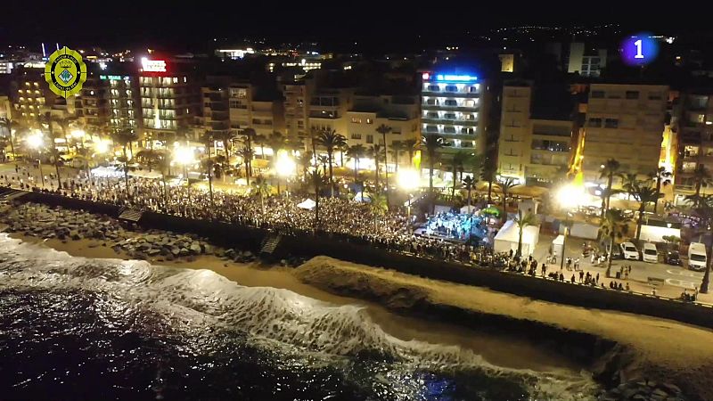 Drons sobrevolen el mar a Lloret per prevenir accidents nocturns