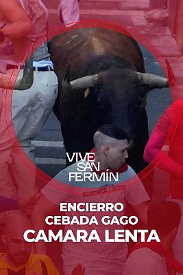Segundo encierro de San Fermín 2025: vídeo a cámara lenta