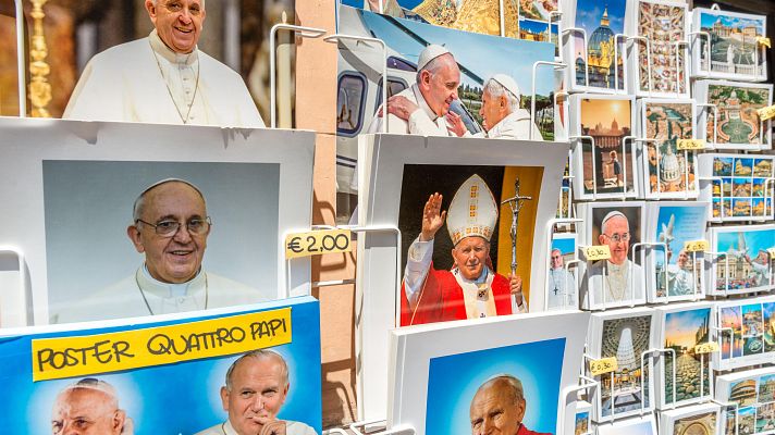 Telediario 2 - El papa León XIV no autoriza la venta de souvenirs con su imagen