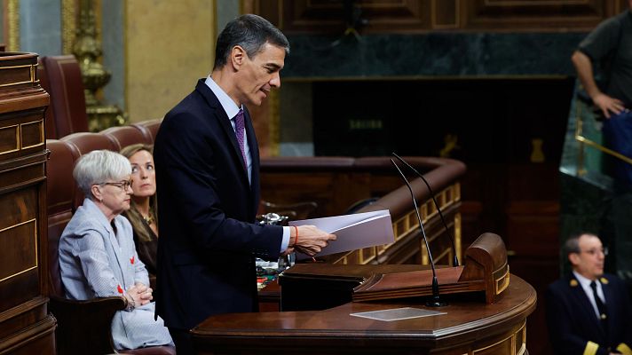 Especiales informativos - Sánchez defiende la postura de España en la OTAN: "Elevar el gasto al 5% no nos haría estar más protegidos"