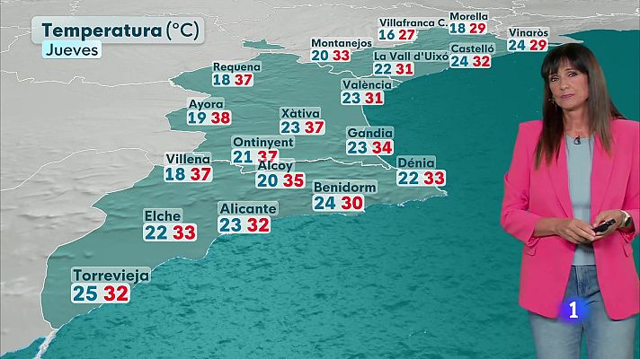 L'informatiu - Comunitat Valenciana - El tiempo en la Comunitat Valenciana 09/07/25
