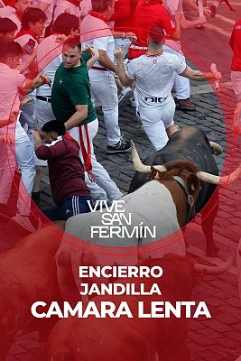 Quinto encierro de San Fermín 2025: vídeo a cámara lenta