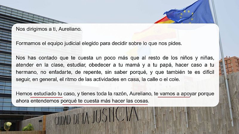 Una jueza en Canarias modifica el lenguaje judical para adaptarlo a un menor - Telediario 1 | Ver