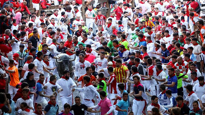 San Fermín - Sexto encierro de San Fermín 2025 con los toros de José Escolar
