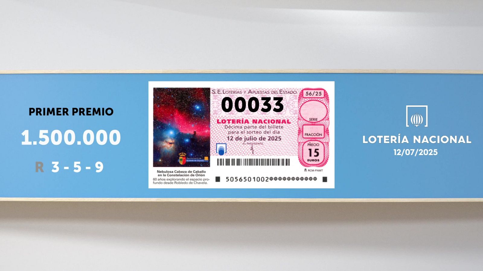 Sorteo de la Lotería Nacional del 12/07/2025 - Ver ahora