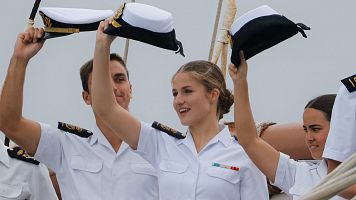 La princesa Leonor concluye su formación naval tras siete meses a bordo de Elcano