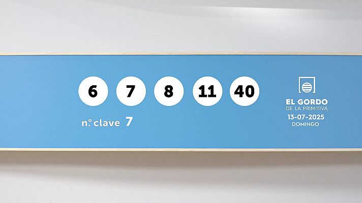 SELAE - Sorteo de la Lotería Gordo de la Primitiva del 13/07/2025