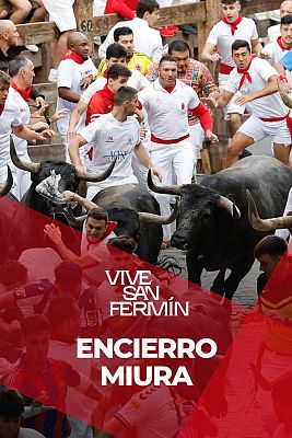Octavo encierro de San Fermín 2025 con los Miura