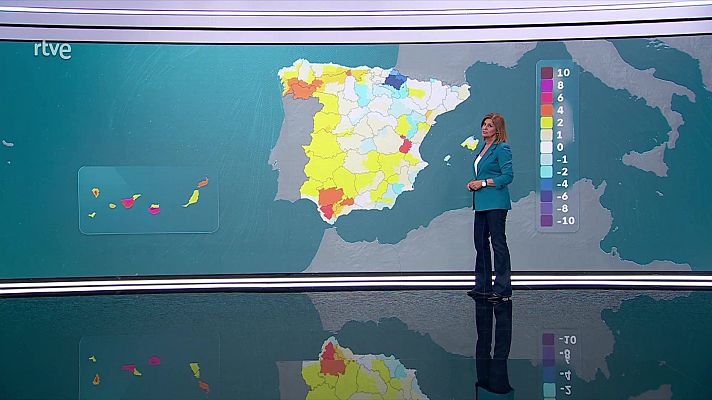 El tiempo - Máximas en descenso en el entorno cantábrico, alto Ebro, Valencia y en puntos de Alborán