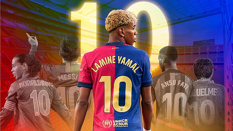 Lamine Yamal hereda el '10' del Bara: leyenda o maldicin?