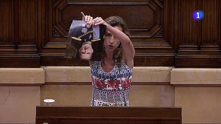 L'Informatiu - La CUP estripa la fotografia de Felip VI al Parlament