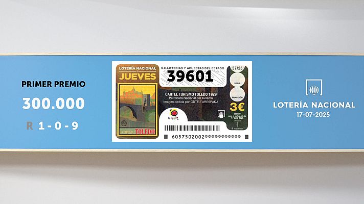 SELAE - Sorteo de la Lotería Nacional del 17/07/2025