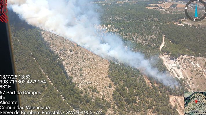 La tarde en 24h - Entrevista a un oficial del operativo de incendio de Ibi, Alicante