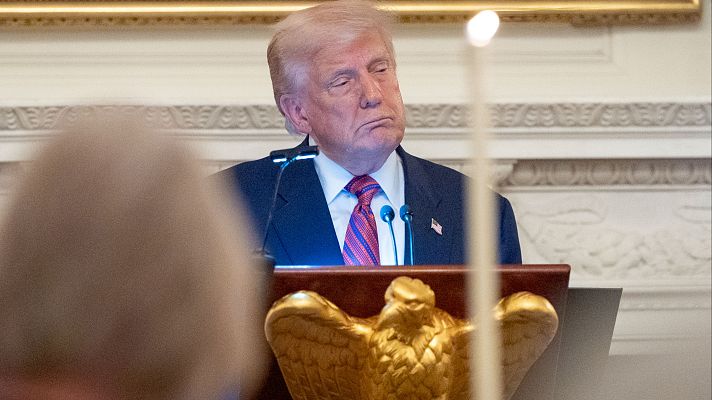 Telediario Fin de Semana - Cae la popularidad de Trump cuando se cumplen los seis meses de su segundo mandato