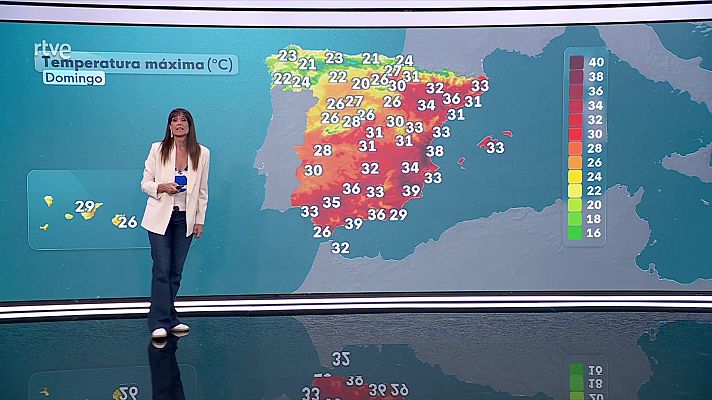 El tiempo - Las temperaturas máximas descenderán en el tercio noroeste y zonas del área mediterránea y Canarias