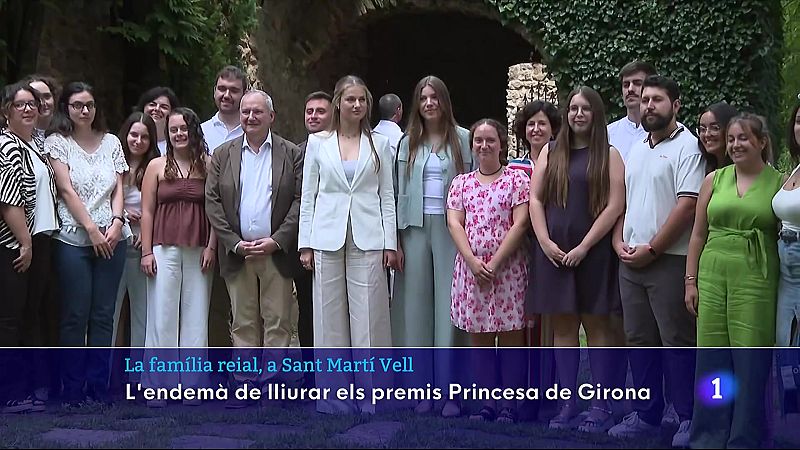 La família reial visita Sant Martí Vell l'endemà dels premis Princesa de Girona