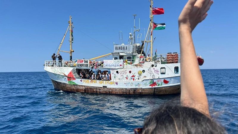 El Ejército de Israel intercepta el barco Handala de la Flotilla de la Libertad
