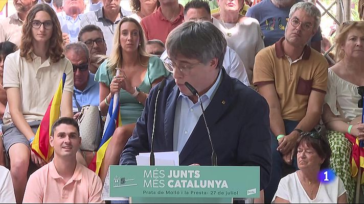 L'Informatiu - Puigdemont insta a no donar per descomptat el vot de Junts
