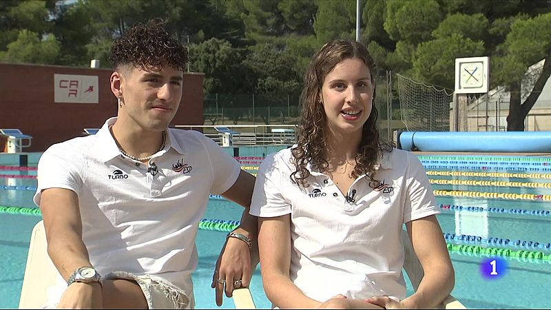 Iris Tió i Dennis González, or històric en natació artística