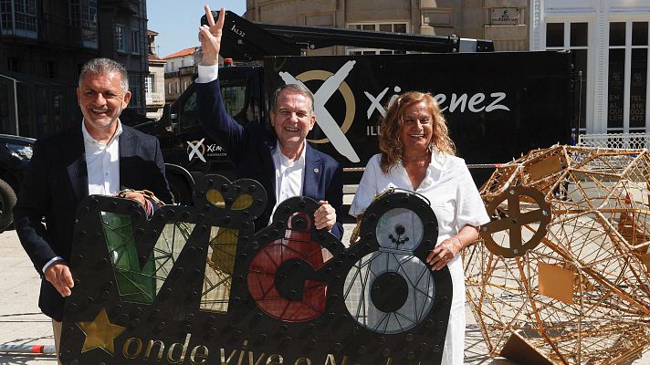 Telediario 2 - Vigo comienza a colocar las luces de Navidad y se estima un retorno de 800 millones de euros