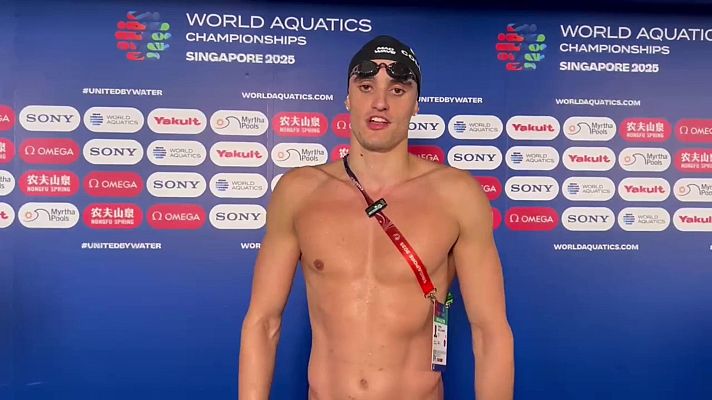 Natación - Carles Coll, tras meterse en la final de los 200 metros braza del Mundial: "Sabía que el récord iba a caer"