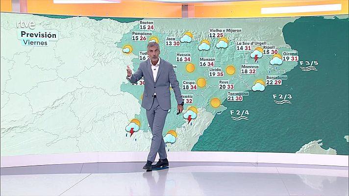 El tiempo - Las máximas superarán 36-39 grados en valles del Guadiana y Guadalquivir y 34 en sudoeste de Galicia