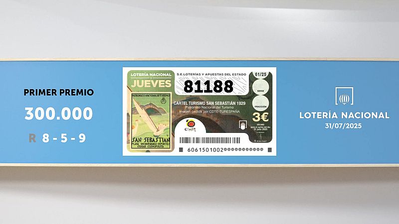 Sorteo de la Lotería Nacional del 31/07/2025 - Ver ahora