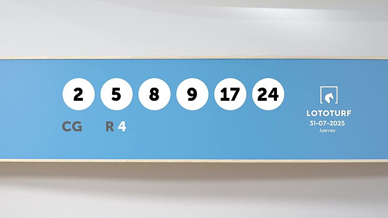 Sorteo de la Lotería Lototurf del 31/07/2025 - Ver ahora