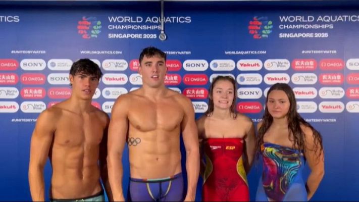 Natación - El relevo mixto 4x100 español se mete en la final de Singapur tras batir el récord de España