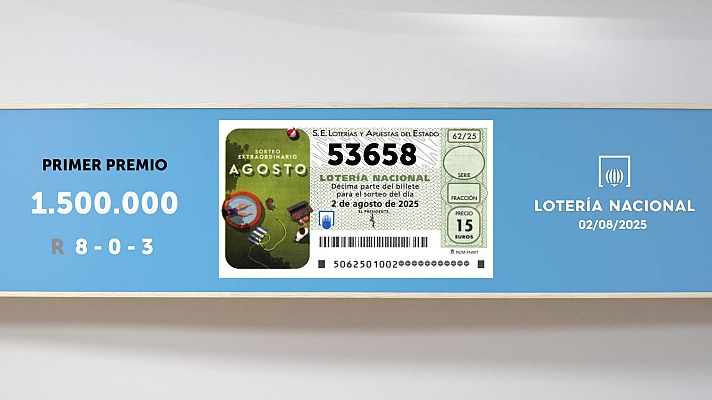 SELAE - Sorteo de la Lotería Nacional del 02/08/2025