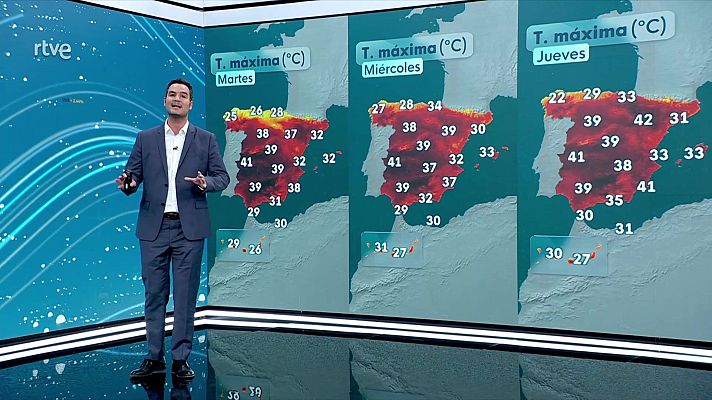 El tiempo - Temperaturas elevadas en mitad sur de vertiente atlántica, sur de Galicia, oeste de Castilla y León