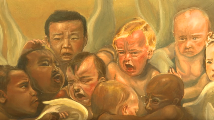 Telediario 2 - La polémica artista Illma Gore critica a algunos políticos en su nueva exposición en Barcelona