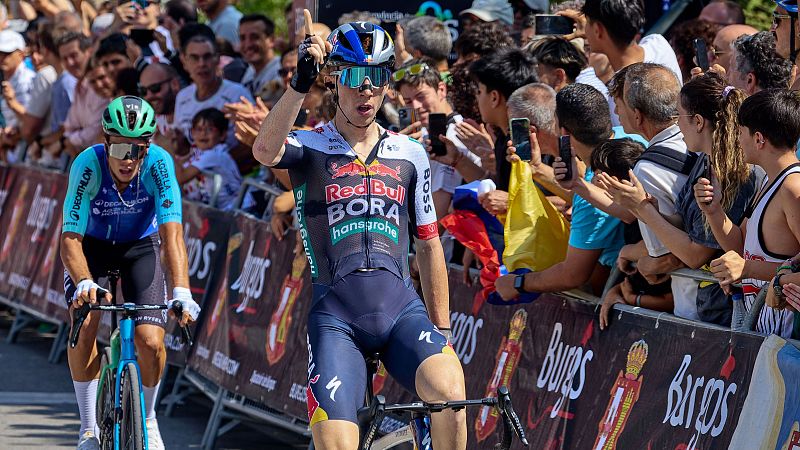 Roger Adrià gana la primera etapa de la Vuelta a Burgos y Del Toro y Ciccone se caen en el último km - Ciclismo | Ver