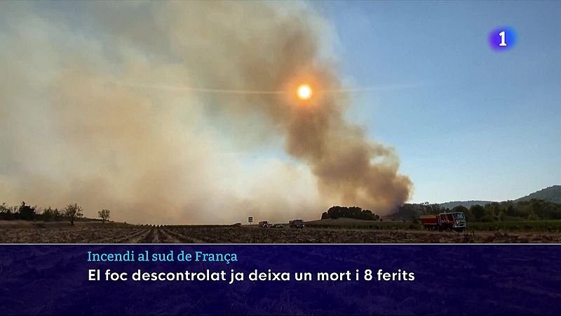 El gran incendi del sud de França fa visible el fum a Catalunya