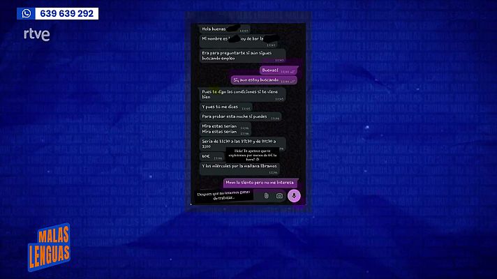 Malas lenguas - Las condiciones para trabajar de camarero