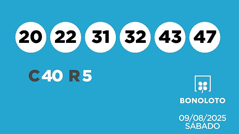 Sorteo de la Lotería Bonoloto del 09/08/2025 - Ver ahora