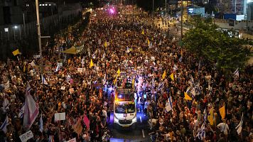 Miles de israeles salen a las calles de Tel Aviv para pedir un acuerdo con Hams ante el plan militar de Netanyahu