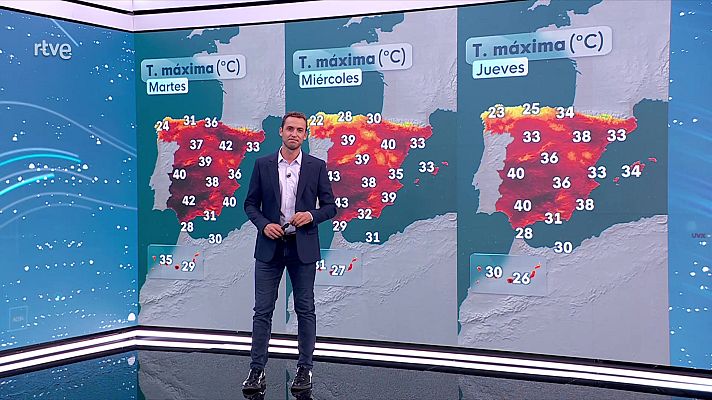 El tiempo - Tormentas y chubascos en zonas de interior de Cataluña y Pirineos