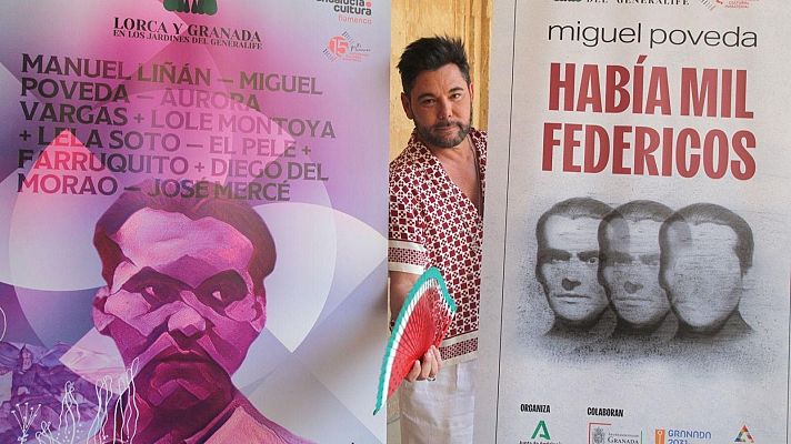 Telediario 1 - Miguel Poveda presenta su nuevo espectáculo en el Palacio de Carlos V, en la Alhambra