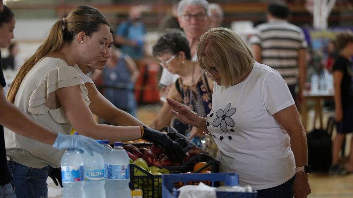 Telediario 1 - Miles de desalojados por el fuego en Castilla y León