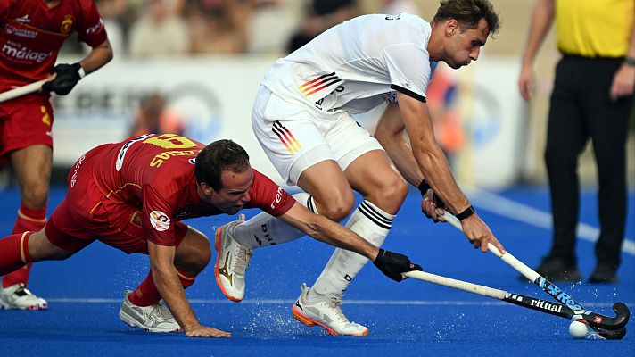 Hockey hierba y sala - Resumen Alemania - España | Semifinal EuroHockey 2025 resumen goles