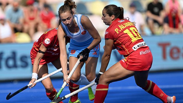 Hockey hierba y sala - Resumen Países Bajos- España | Semifinal EuroHockey 2025 resumen goles