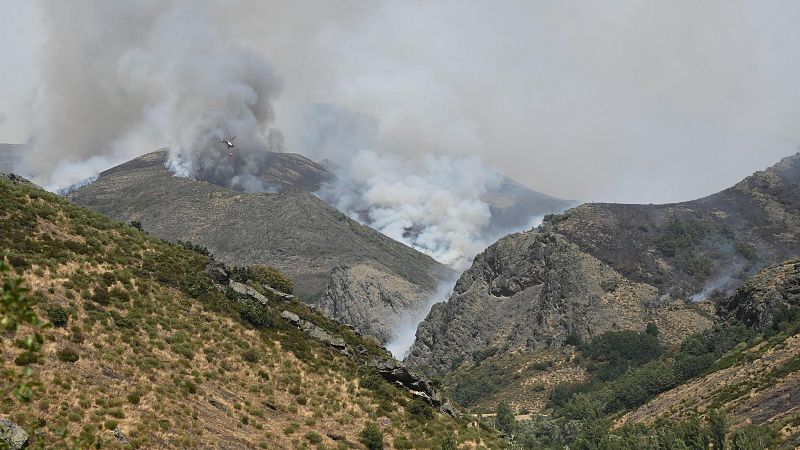 El humo y el fuego engullen la provincia de León | Ver