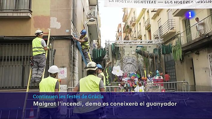 L'Informatiu - El carrer Verdi de Gràcia es recupera després de l'incendi del guarnit