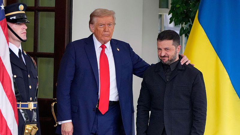 Trump asegura ante Zelenski que "si todo va bien" podrá anunciar una cumbre trilateral con Putin